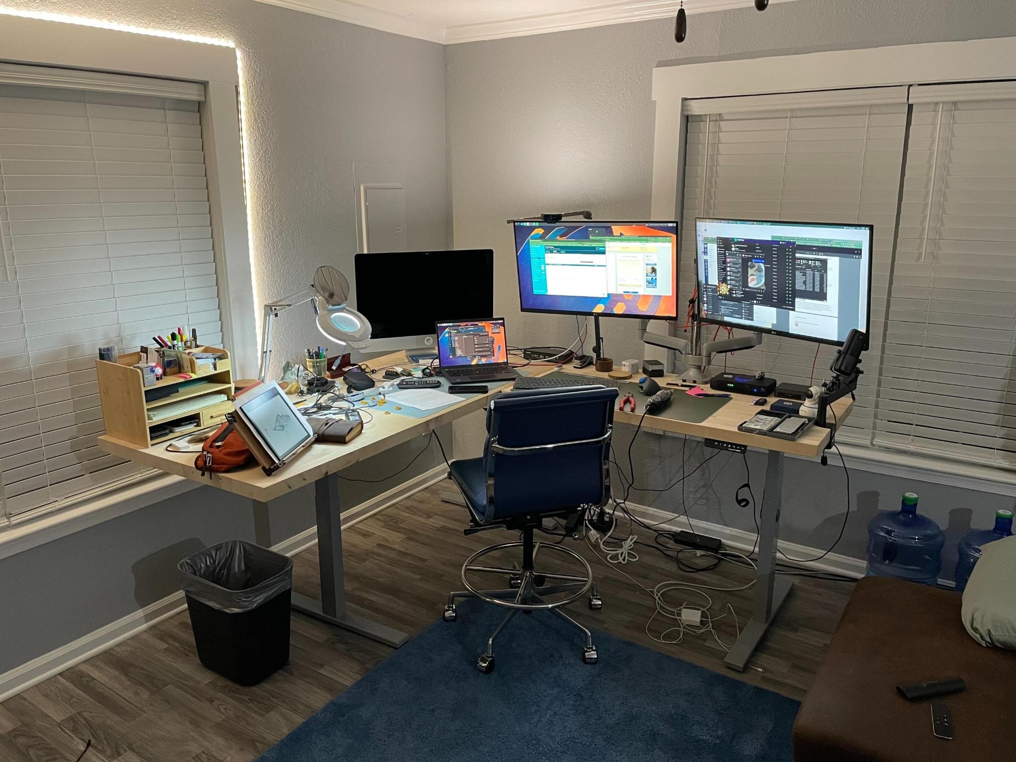 Workspace Setup - Drew's creative workspace with computer setup